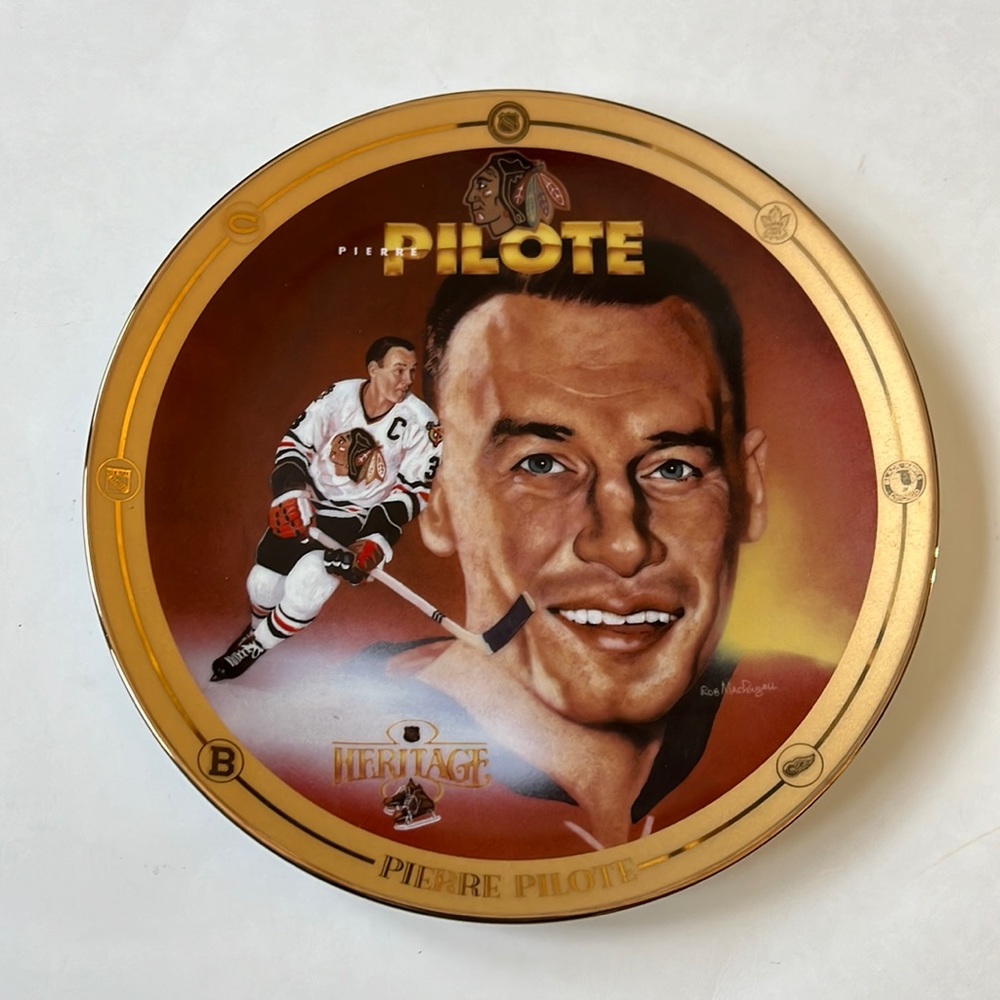 Pierre Pilote Limited Edition Collectors Plate / NHL / 1996
